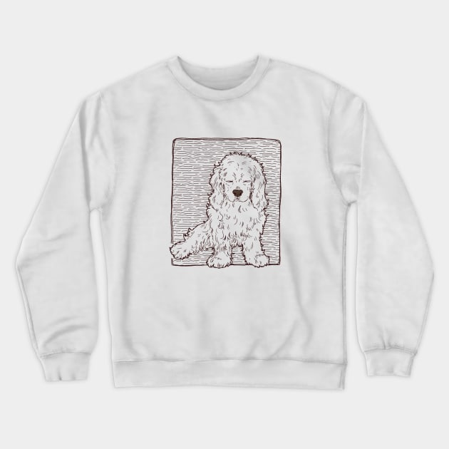 Sleepy American Cocker Spaniel Crewneck Sweatshirt by You Miichi